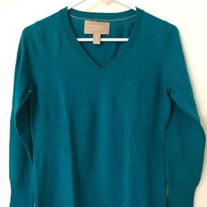 Teal merino wool sweater